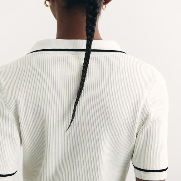 H&M Rib-knit polo shirt - Picture 3 of 8